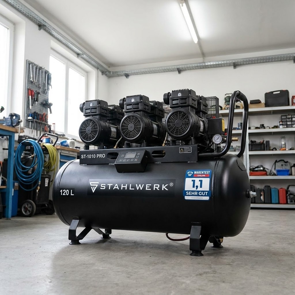 Compresseur d’atelier 120 L STAHLWERK ST-1010 Pro