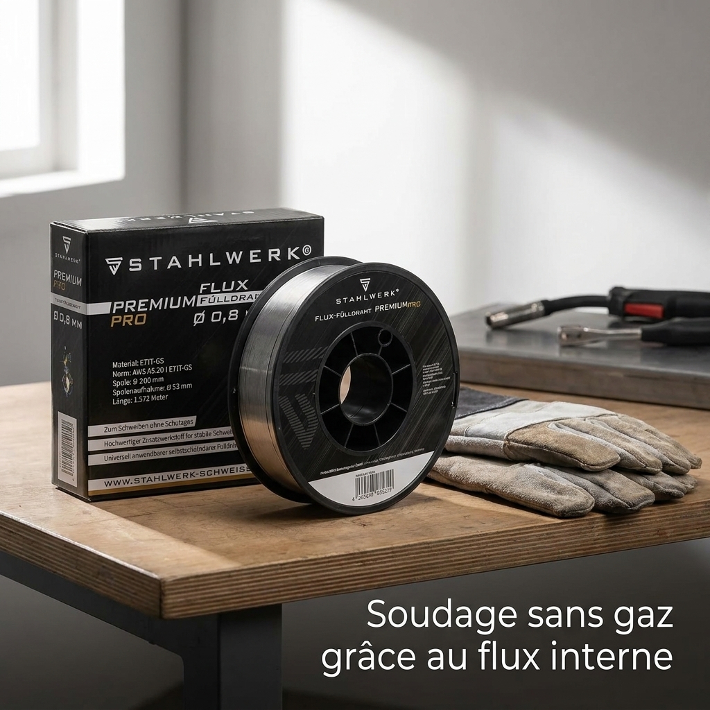 Soudage sans gaz grâce au flux interne