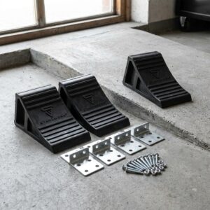 Lot de 4 cales de roue STAHLWERK avec support