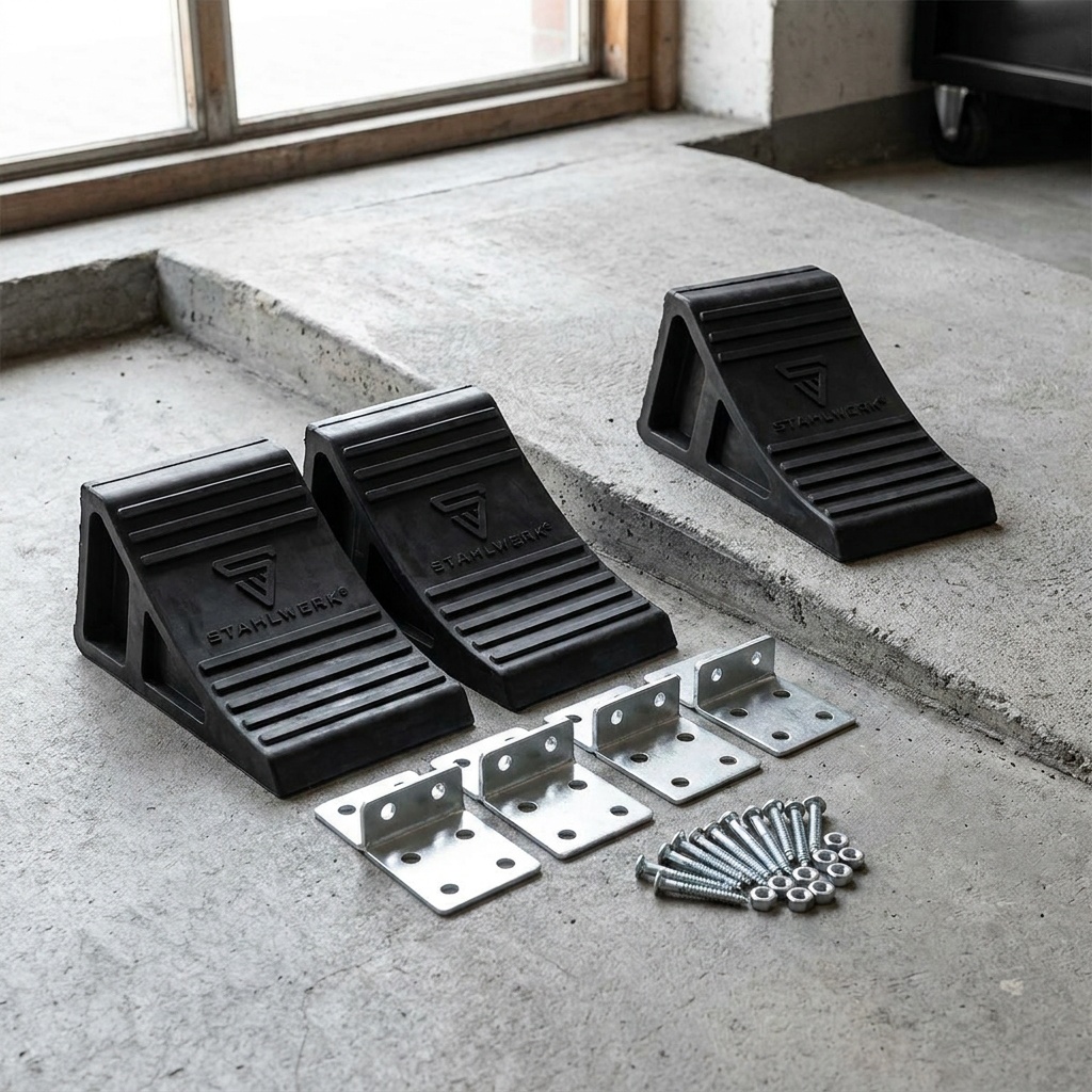 Lot de 4 cales de roue STAHLWERK avec support