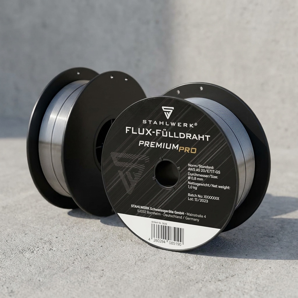 Lot de 2 bobines de fil fourré FLUX 0,8 mm