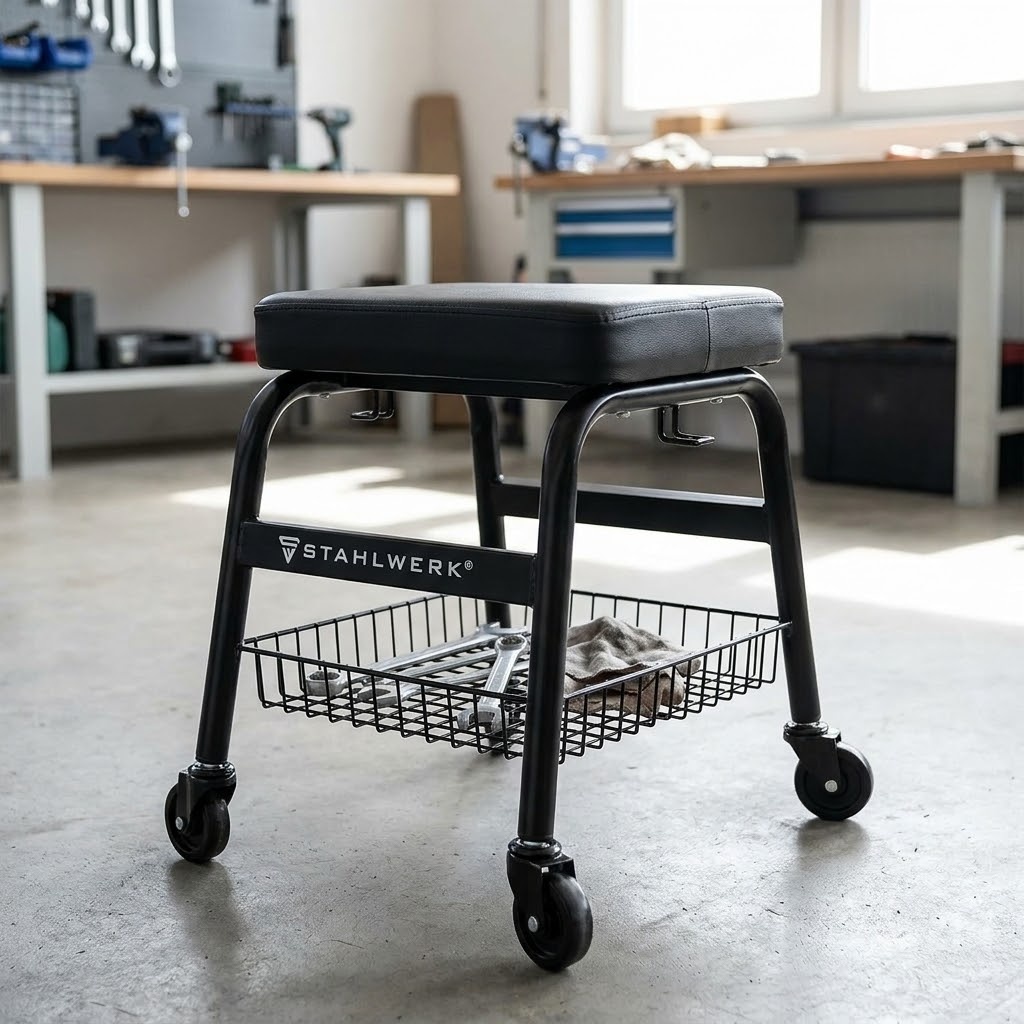 Vue d’ensemble du tabouret d’atelier STAHLWERK VWH-300 St